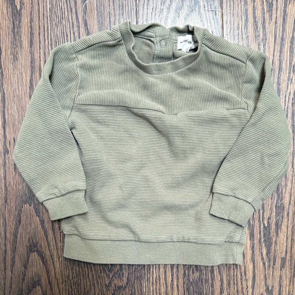Miles The Label. 9mo green Sweater